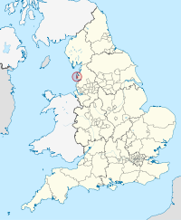 Map of Blackpool in England