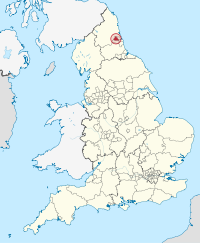Map of Newcastle in England