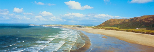 Rhossili Bay Beach, Gower Peninsula, Wales